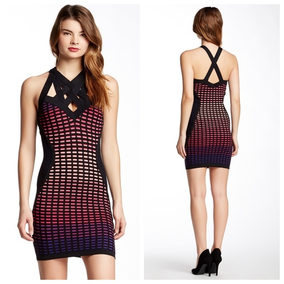 caged bandage dress